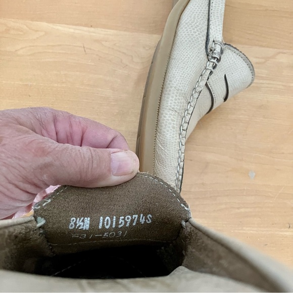 Sebago Leather Dan Clog Waxy Mule Loafers in Cream, size 8.5 - Picture 7 of 8